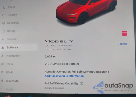 2026 Tesla Model Y Long Range Dual Motor All-Wheel Drive/Long Range Launch Series from USA, damaged, VIN 7SAYGDEE6TF360599